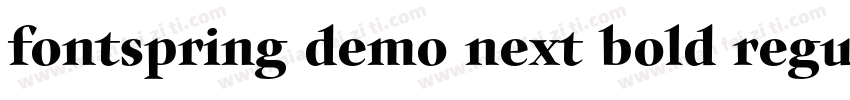 fontspring demo next bold regular字体转换